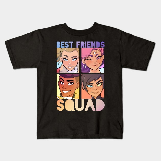 BEST FRIENDS SQUAD Kids T-Shirt by Iria Abella 